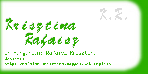 krisztina rafaisz business card